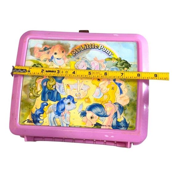 Vintage Aladdin My Little Pony Pink Plastic Lunchbox With Handle Original READ - Picture 2 of 16